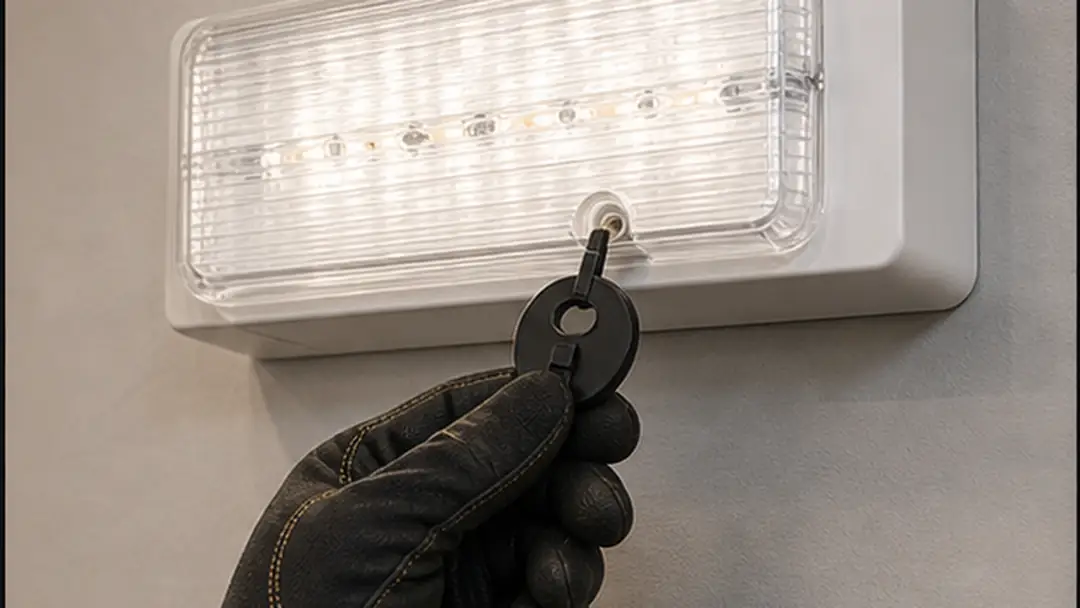 Illustrative emergency lighting installation work in Brechin